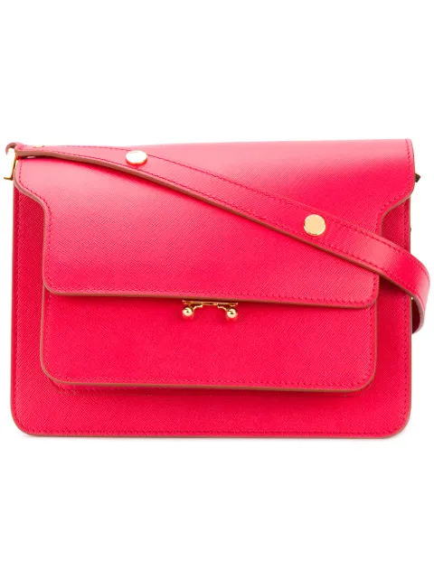Marni Red Small Trunk Shoulder Bag In Red