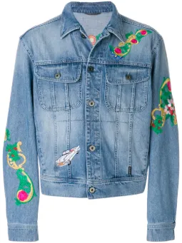 Jaqueta jeans bordada