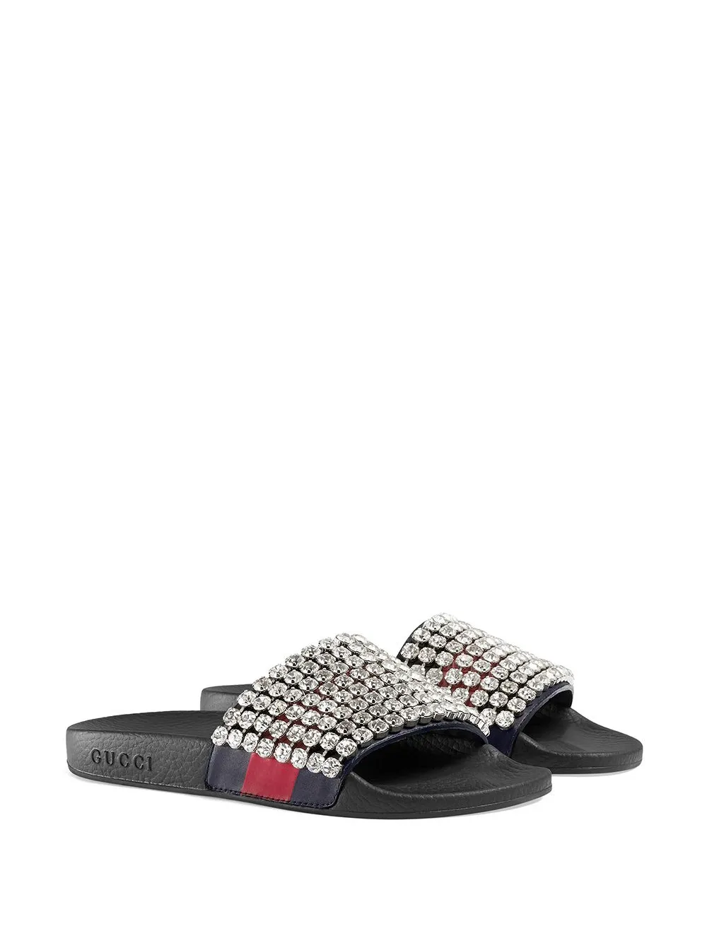 swarovski gucci slides