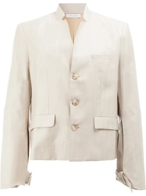 Delada cropped V-neck blazer