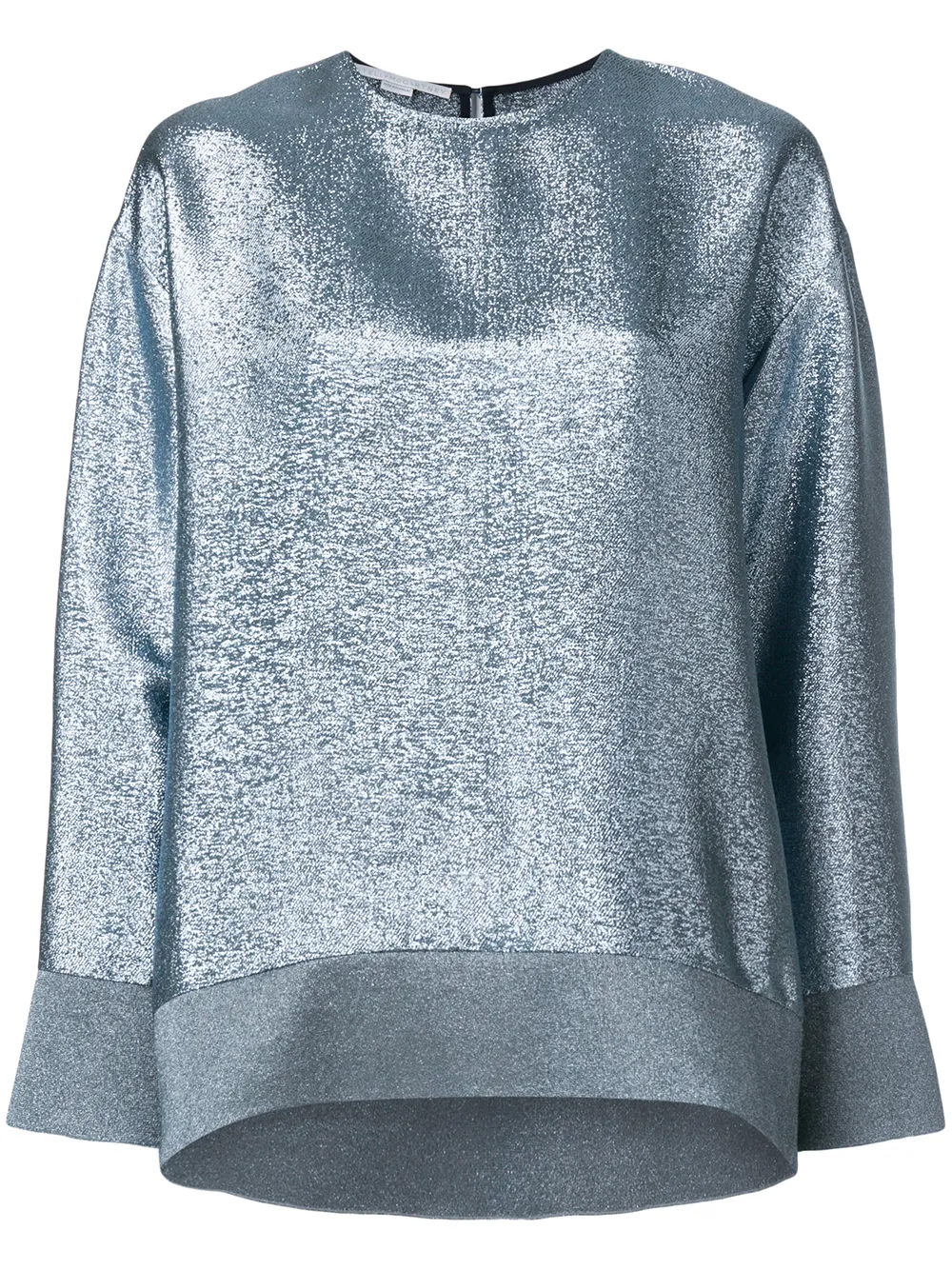 Stella McCartney Oberteil mit Metallic-Effekt - Blau