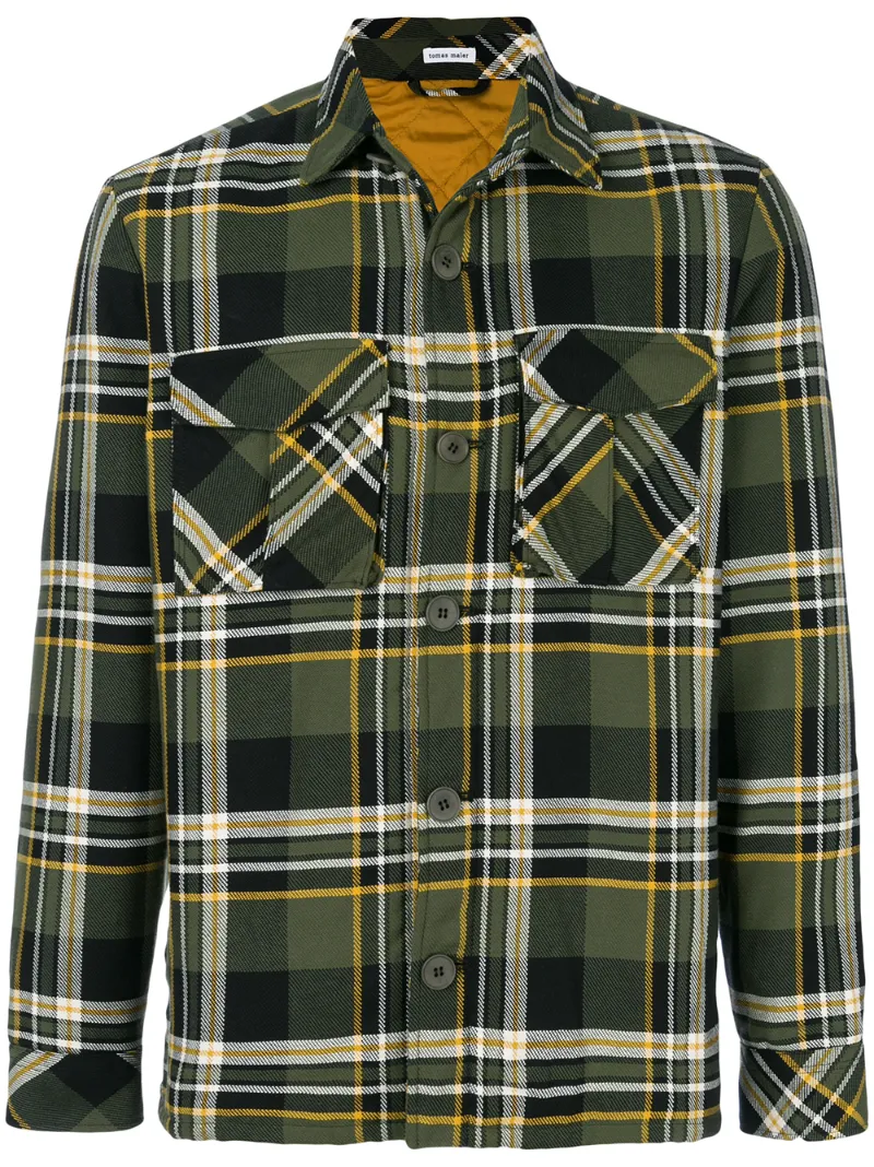 TOMAS MAIER TOMAS MAIER MULTI PLAID FIELD JACKET - GREEN