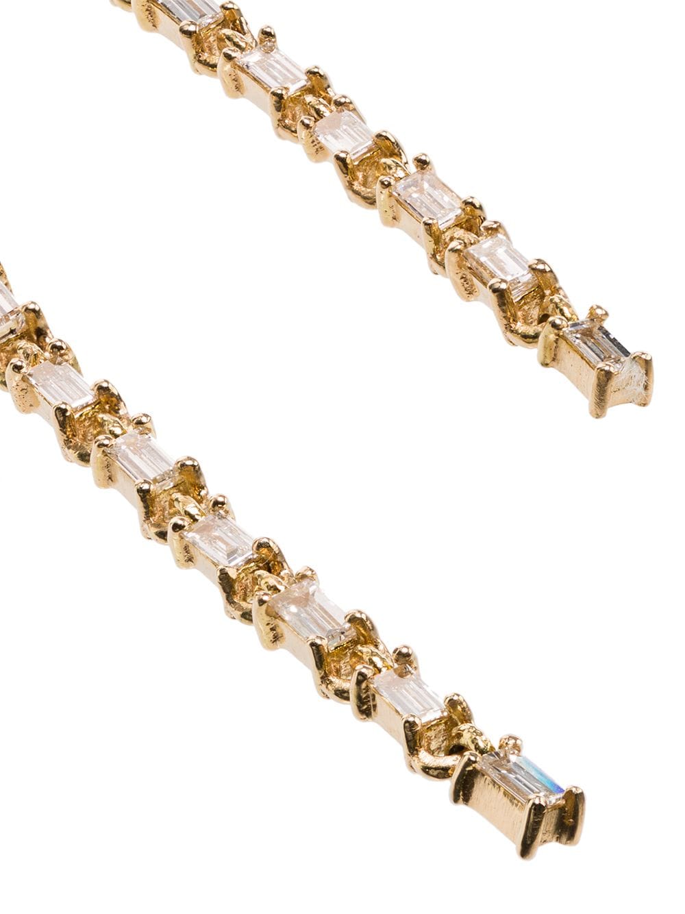 фото Lizzie mandler fine jewelry золотые серьги-подвески с бриллиантами