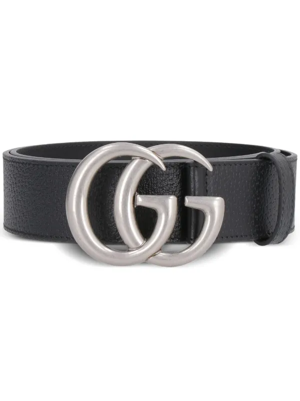 Gucci GG buckle Leather Belt Black