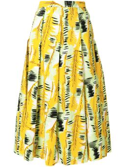 printed midi skirt