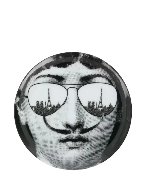 Fornasetti aviator face print coaster
