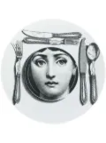 Fornasetti face print cutlery plate - White