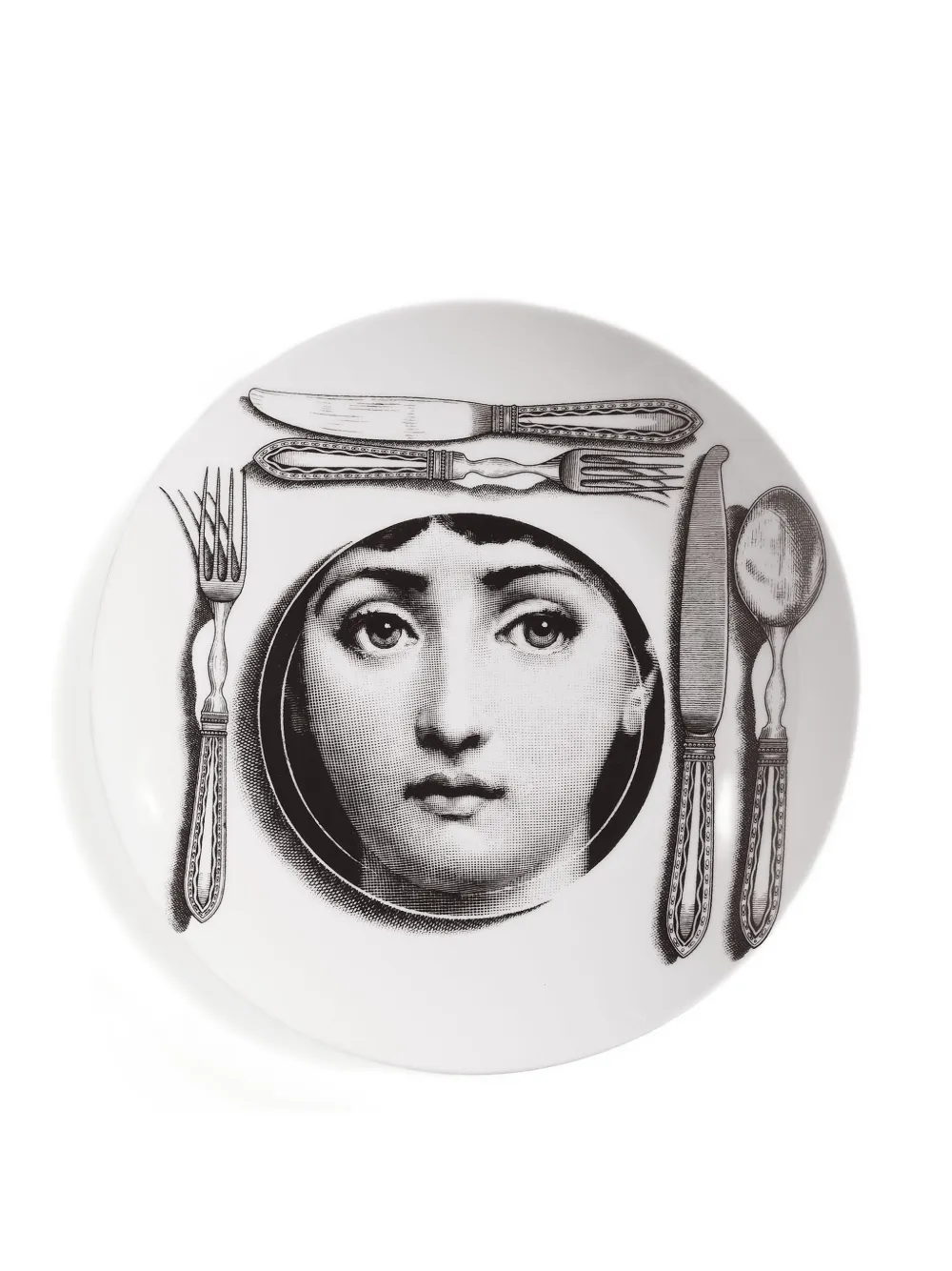 Fornasetti Tema e Variazioni N. 203 wall plate | White | Image 1