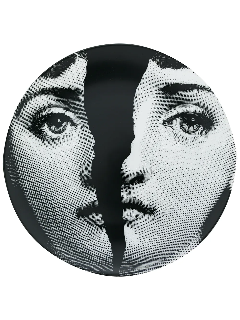 Fornasetti broken face plate | Black | Image 1