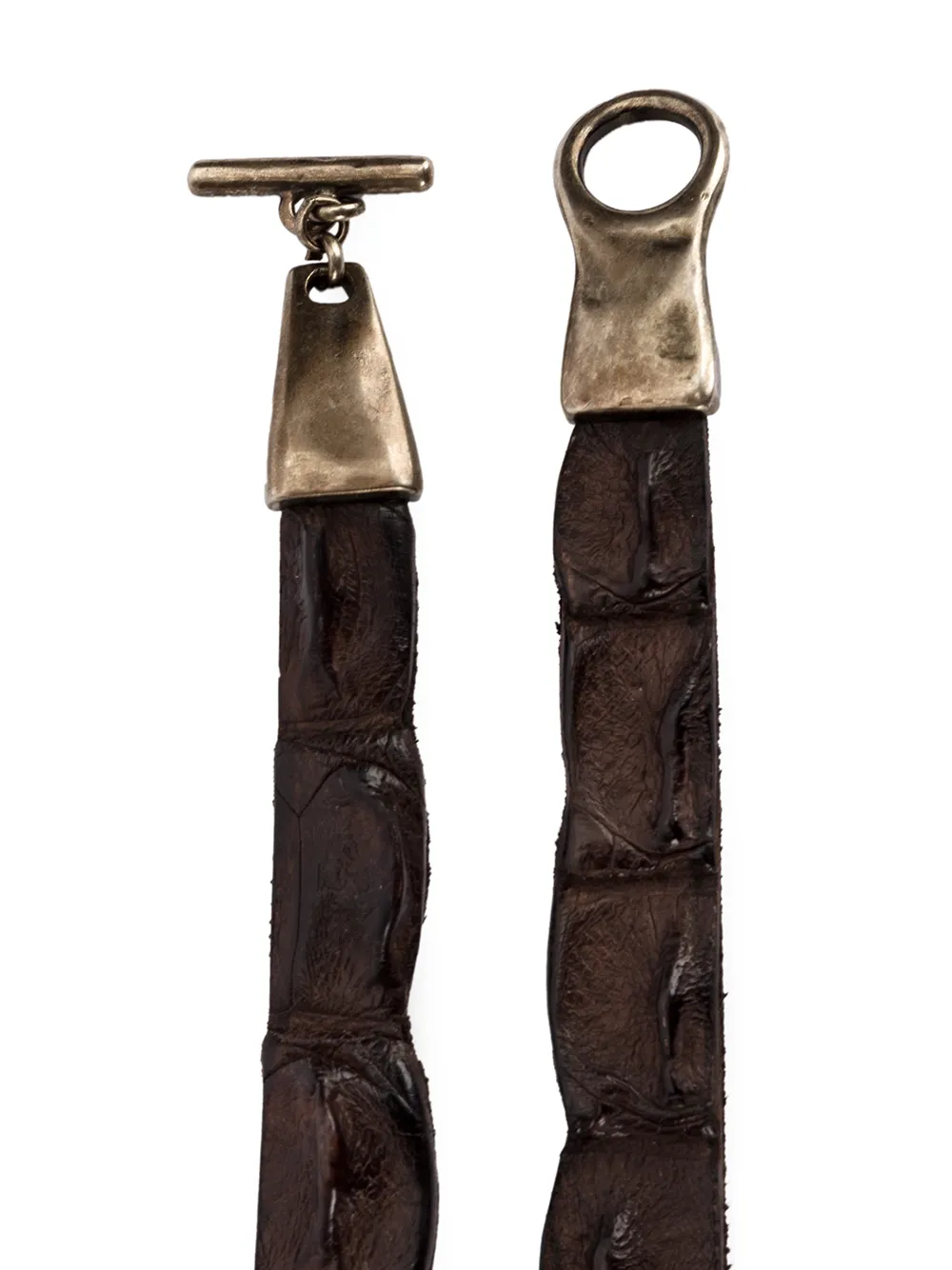 Ivo Scunzani skinny riem - Bruin