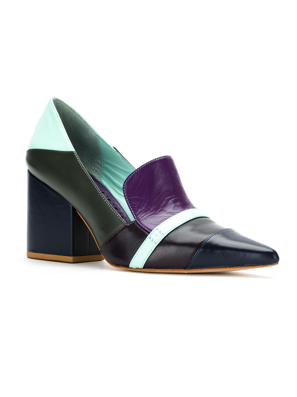 фото Sarah Chofakian colour block pumps