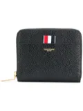 Thom Browne pebbled short zip-around purse - Black