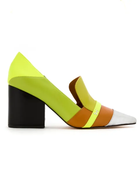 SARAH CHOFAKIAN LEATHER PANELLED PUMPS