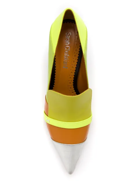 SARAH CHOFAKIAN LEATHER PANELLED PUMPS