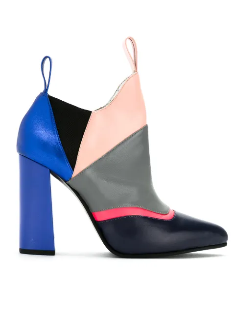 STUDIO CHOFAKIAN COLOR BLOCKED ANKLE BOOTS,STUDIO44GR95FOR12603820