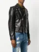 Alexander McQueen Bikerjacke mit Reißverschlusstaschen