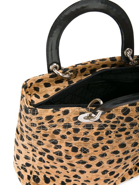 Christian Dior Leopard Lady Dior Tote Farfetch