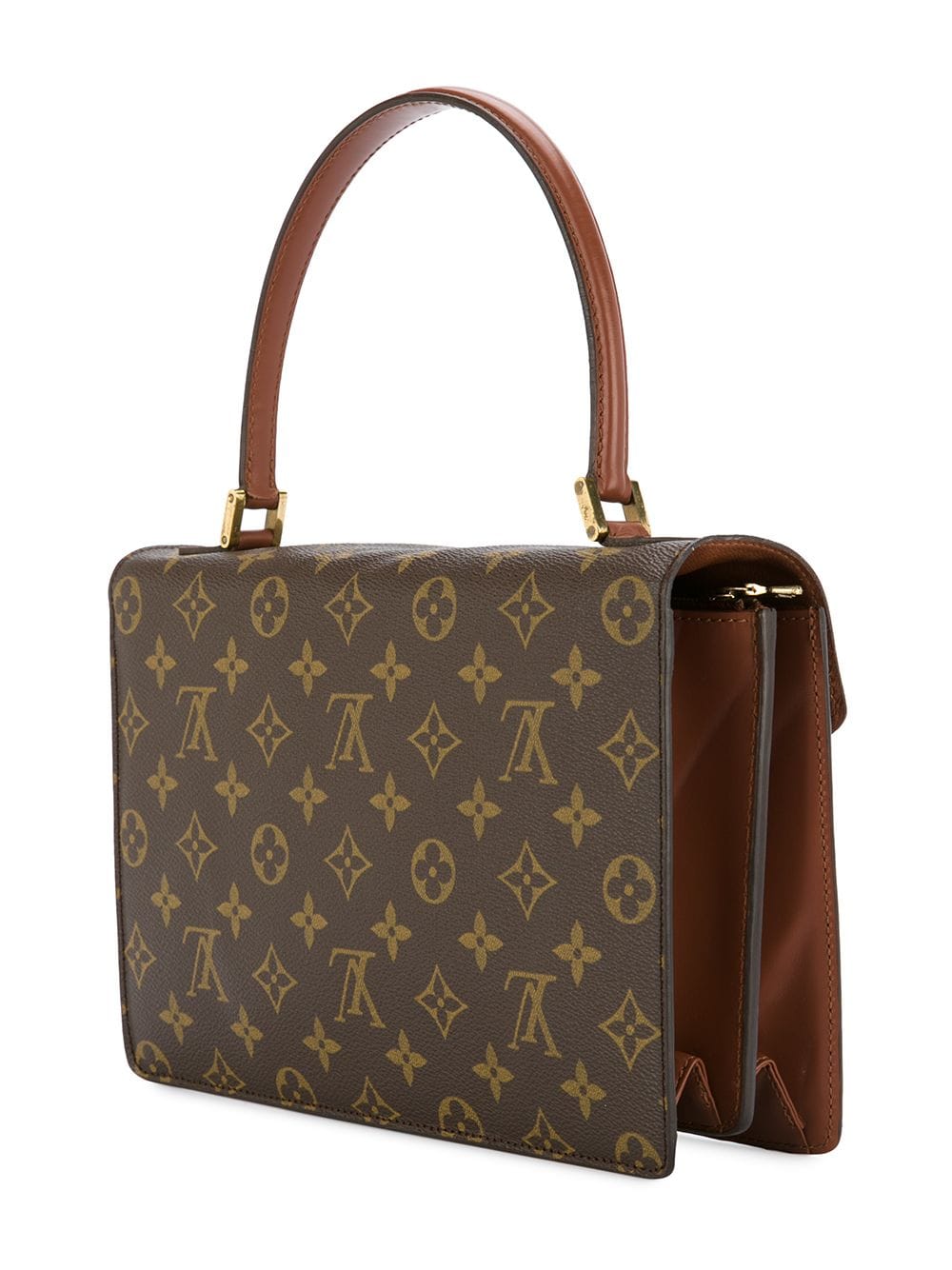 Concorde leather handbag Louis Vuitton Brown in Leather - 34104662