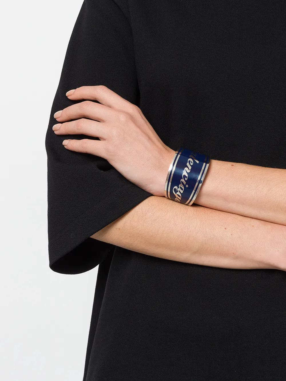  Balenciaga Badge Bracelet   Blau 