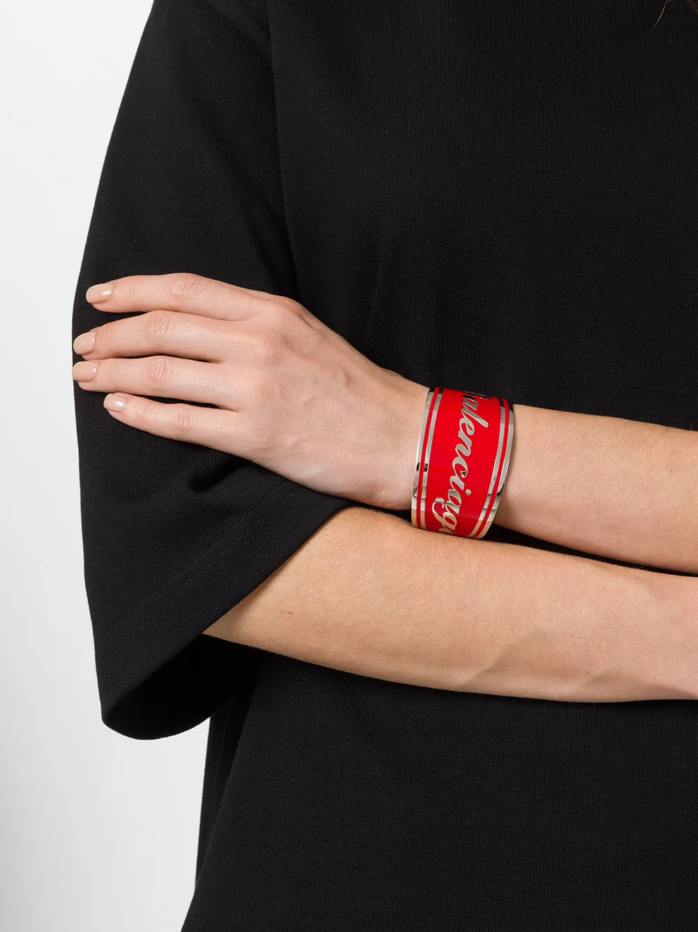  Balenciaga Badge Bracelet   Rot 