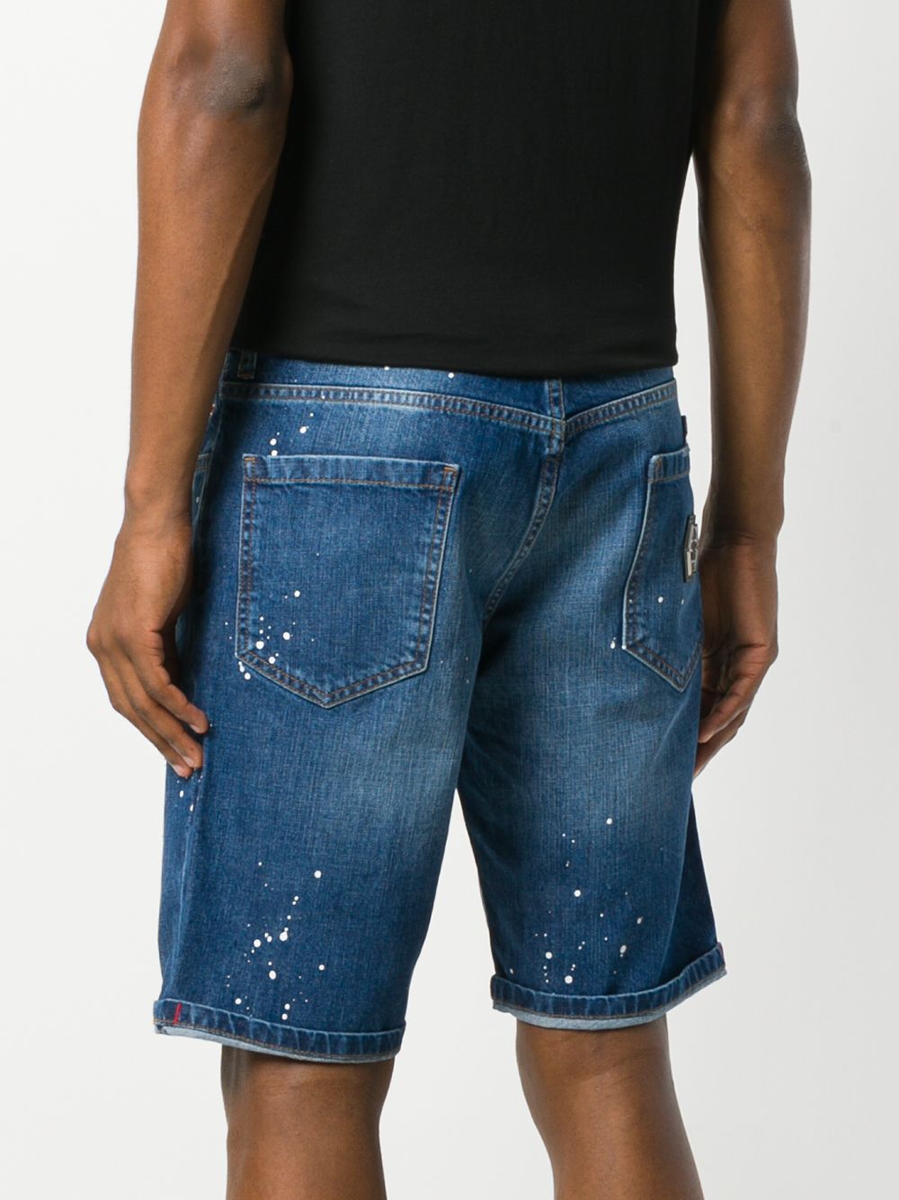 фото Philipp plein джинсовые шорты с потертой отделкой