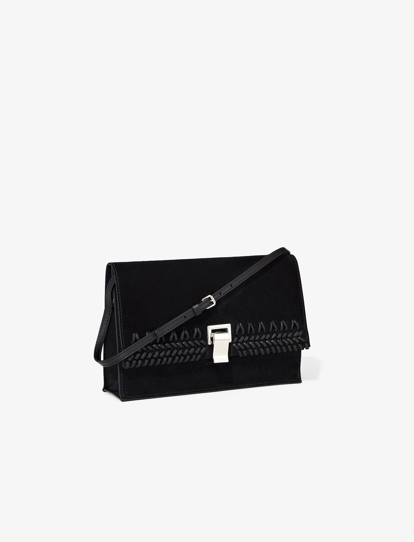 Crochet Small Lunch Bag in black | Proenza Schouler