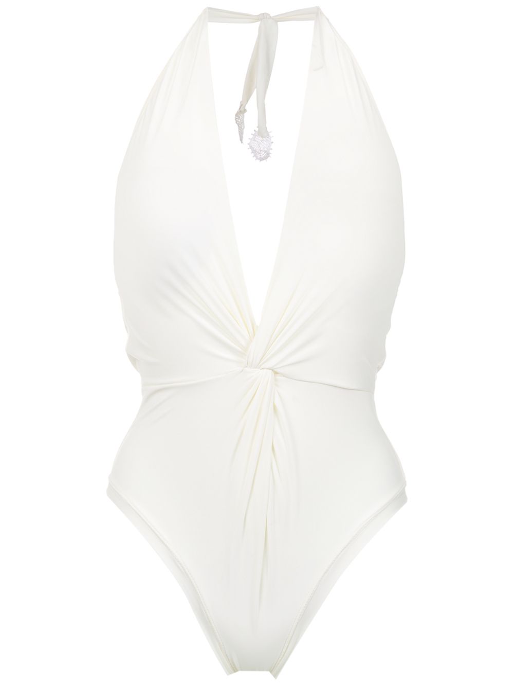 фото Martha Medeiros halterneck twisted detail swimsuit