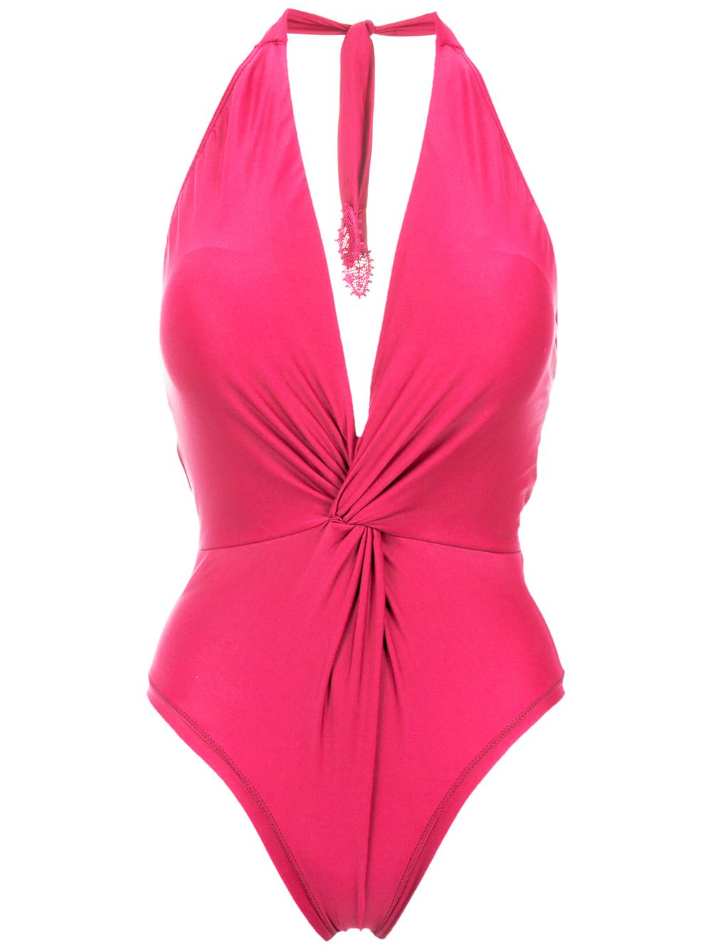 фото Martha medeiros twisted detail halterneck swimsuit