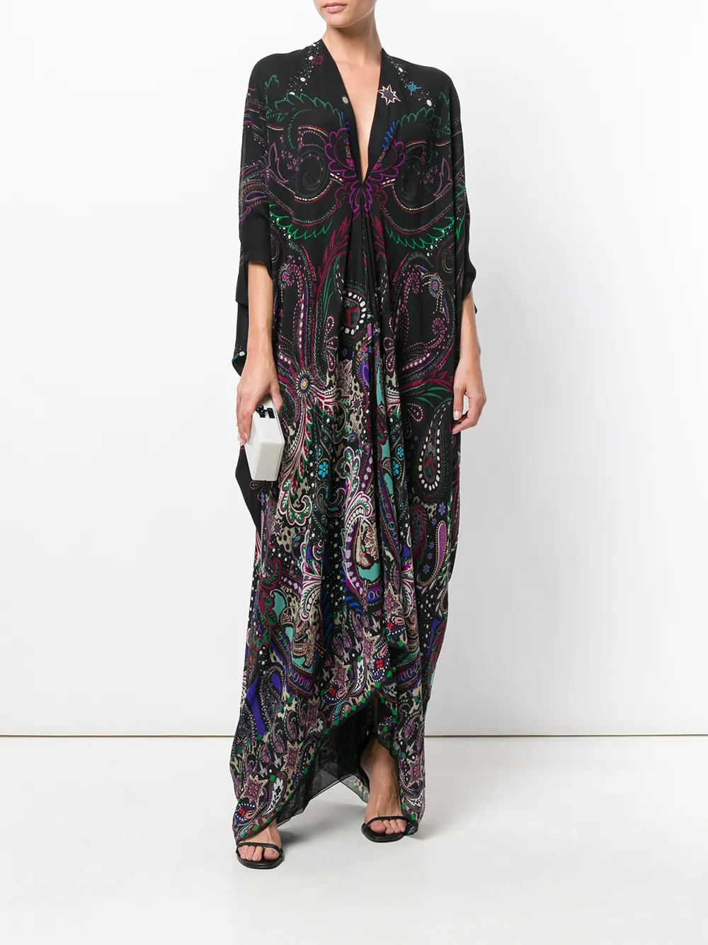 Roberto Cavalli printed kaftan Zwart