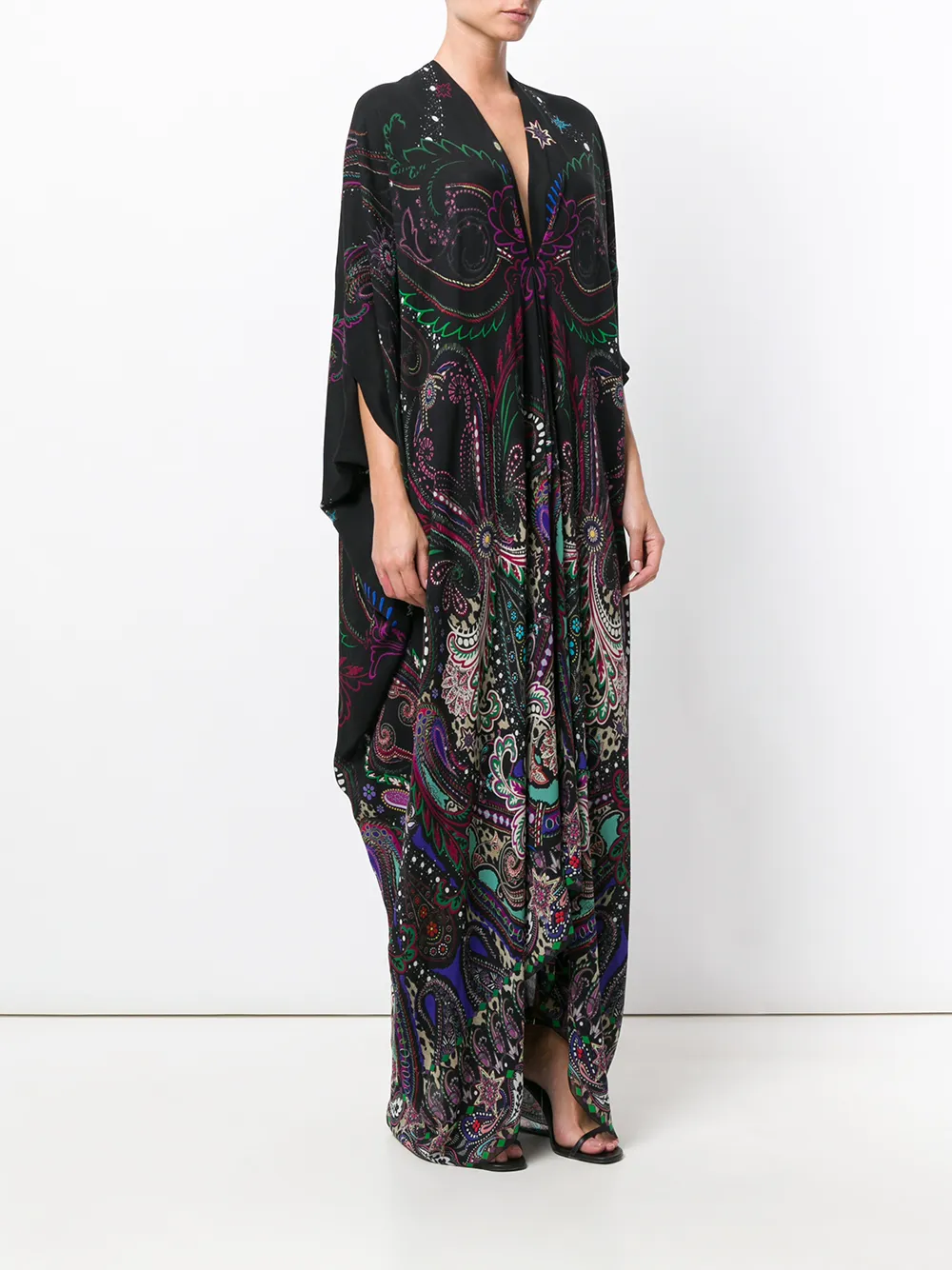 Roberto Cavalli printed kaftan Zwart
