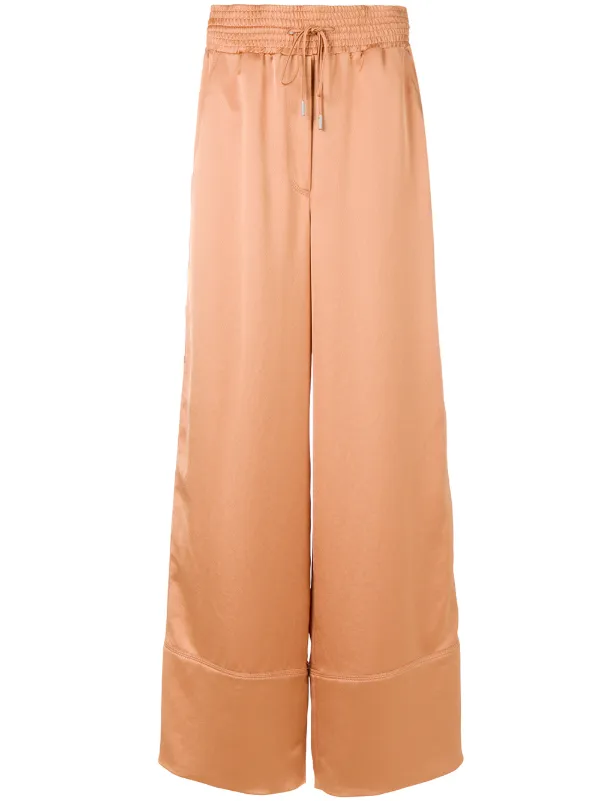 Off-White Palazzo Trousers in Neutrals