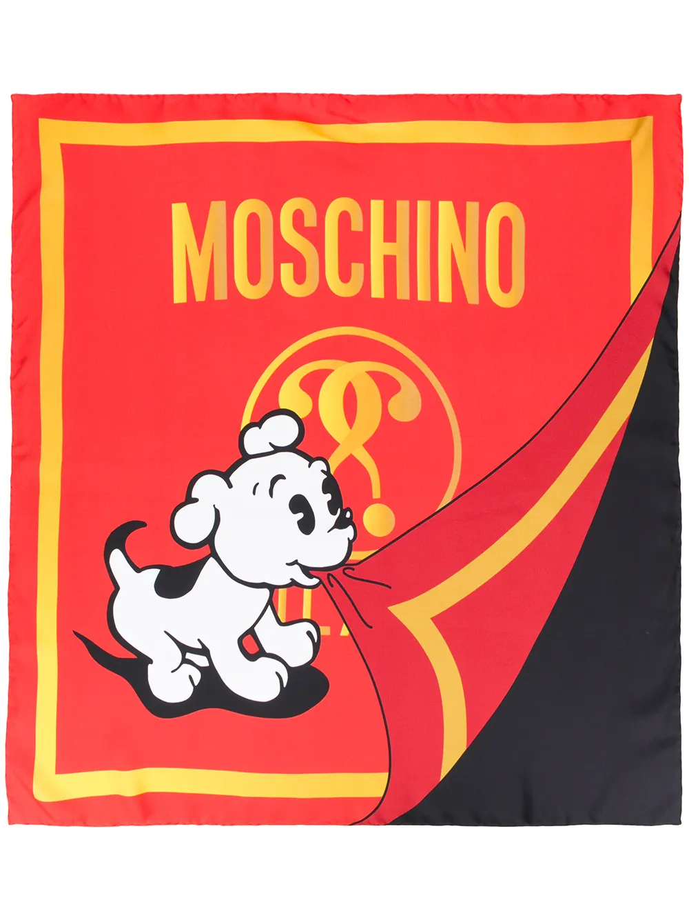 Moschino Pudge print sjaal Rood