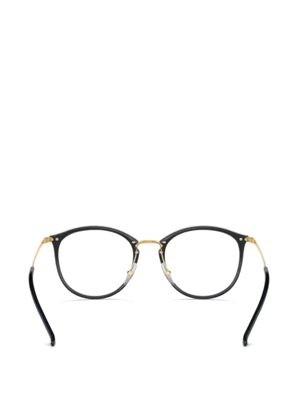  Ray Ban Brille Mit Rundem Gestell   Schwarz 