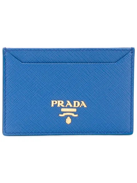 Prada logo plaque cardholder