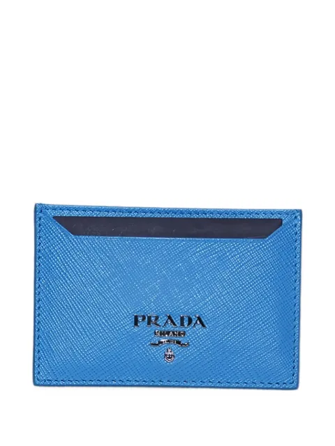 Prada logo plaque cardholder