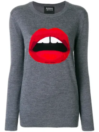 markus lupfer red lips jumper