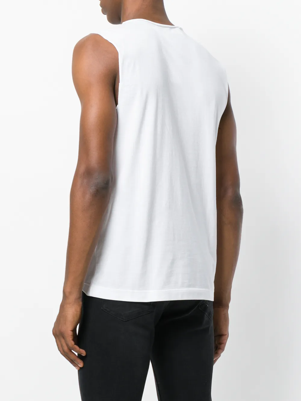 Helmut Lang geripte logo tanktop Wit