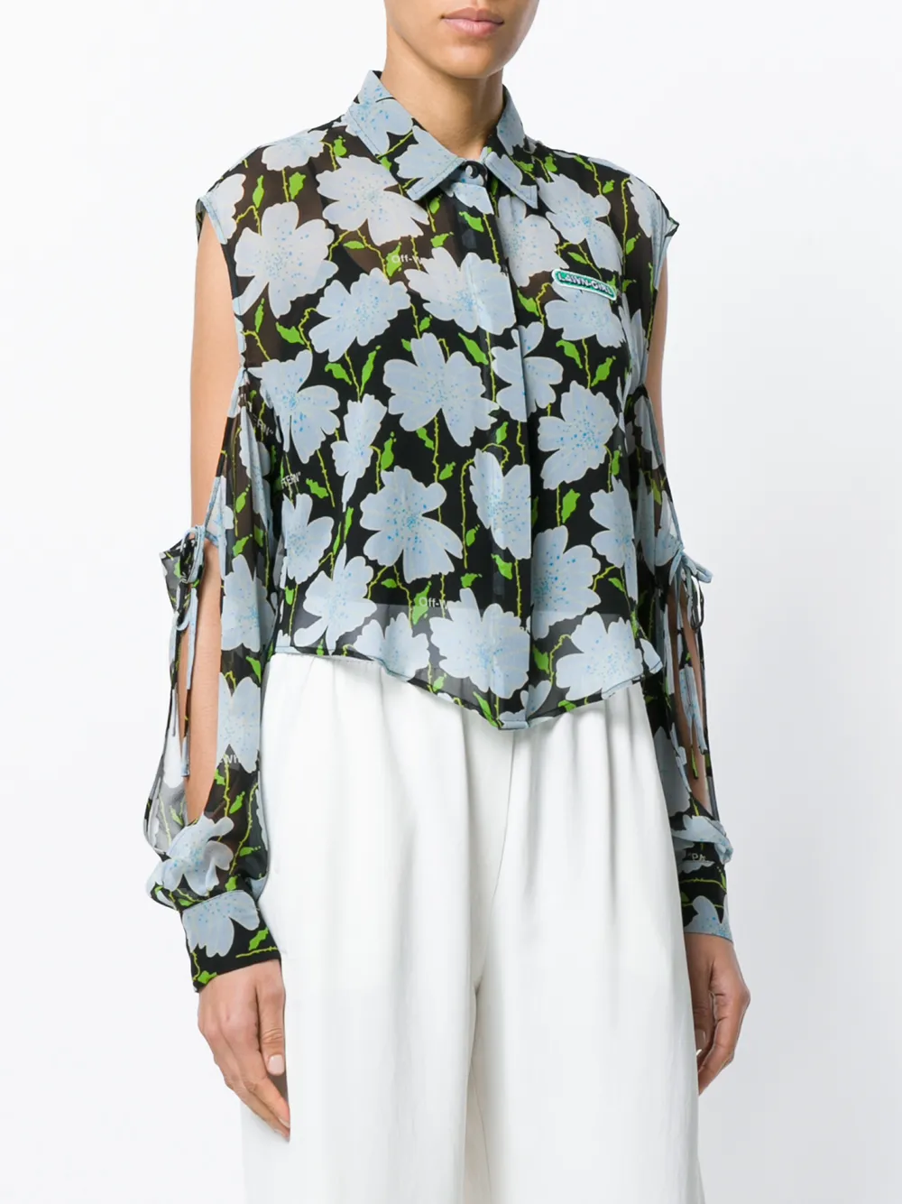 Off-White cropped shirt Veelkleurig