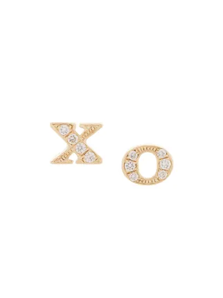 Sydney Evan 14kt Yellow Gold Xo Diamond Stud Earrings Farfetch Sydney Evan 14kt Yellow Gold Xo Diamond Stud Earrings