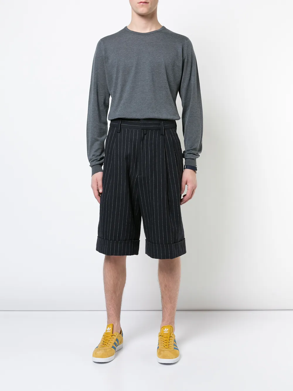 John Smedley classic crew-neck sweater Grijs
