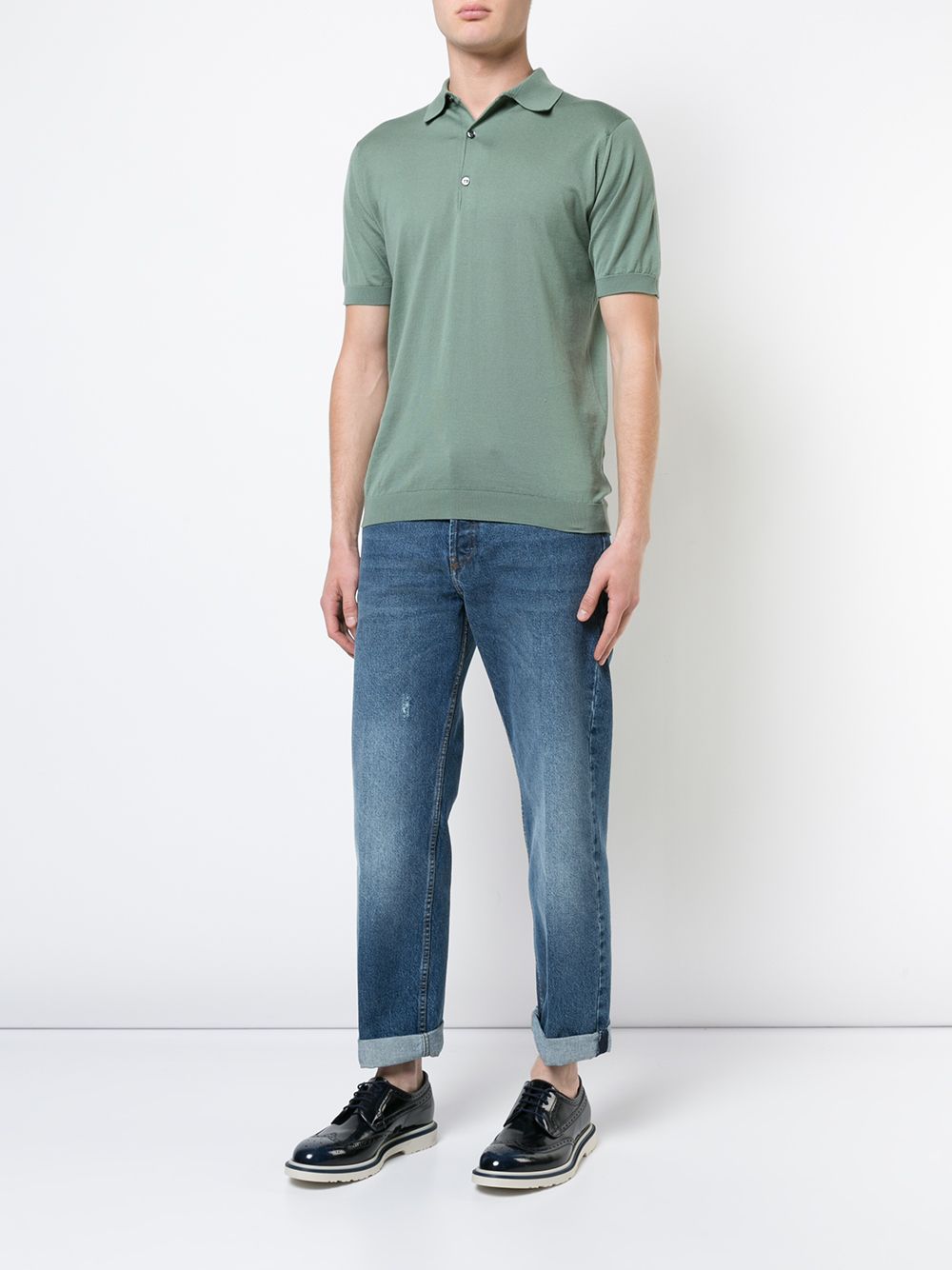 John Smedley classic polo top - Groen