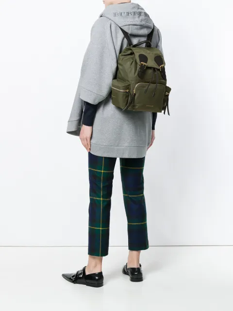 burberry the medium rucksack in technical nylon and leather