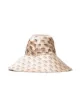 Gucci ivory invite print silk hat