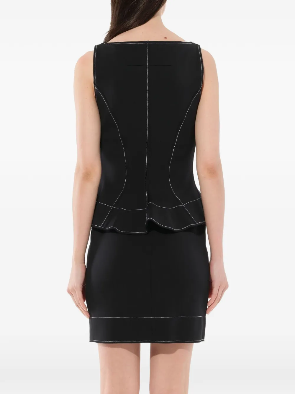 Givenchy peplum taille getailleerde jurk Zwart