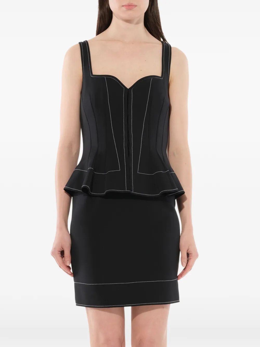  Givenchy Minikleid Mit Schößchen   Schwarz 
