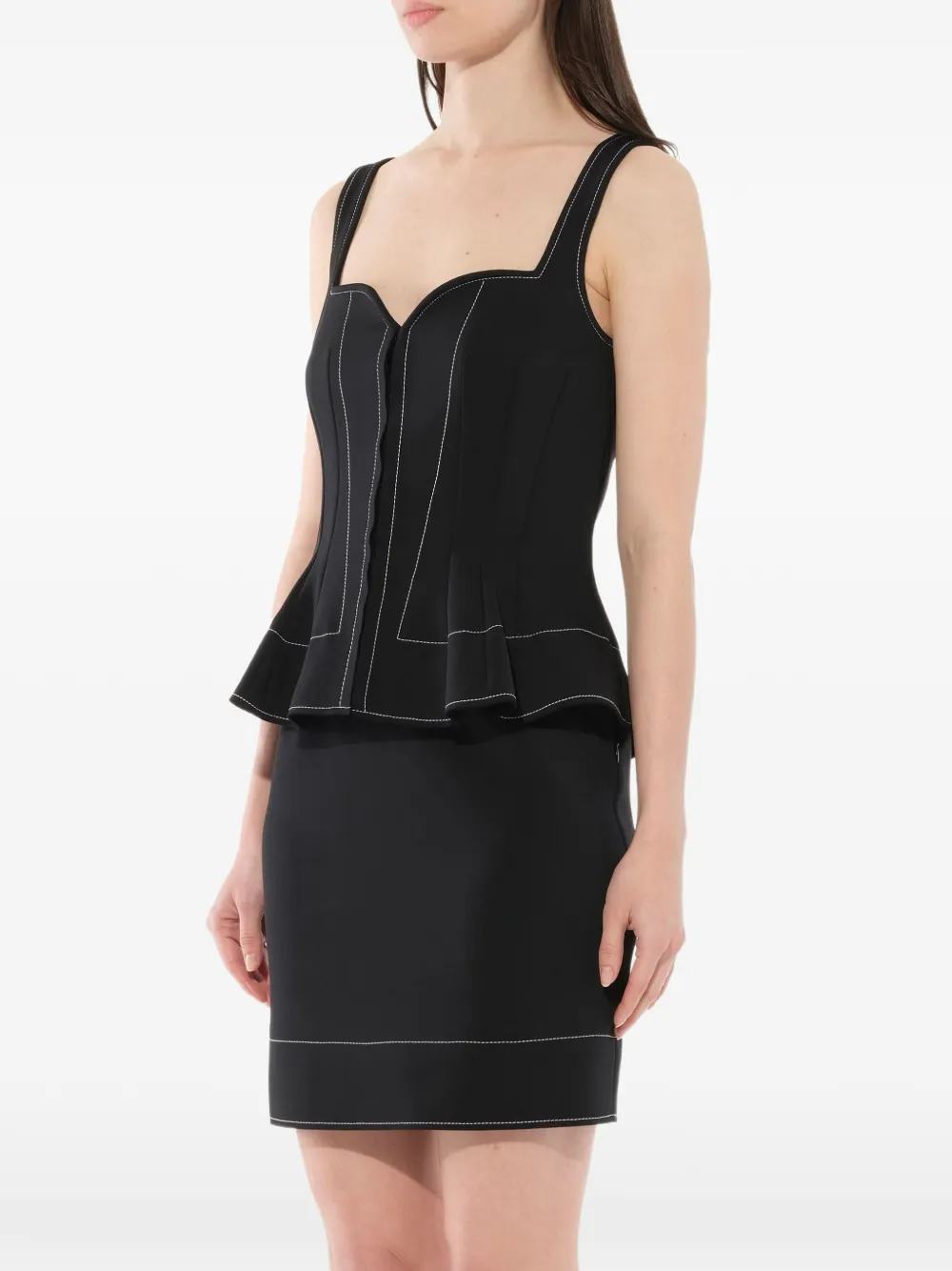  Givenchy Minikleid Mit Schößchen   Schwarz 