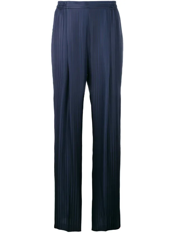 wide leg plisse trousers