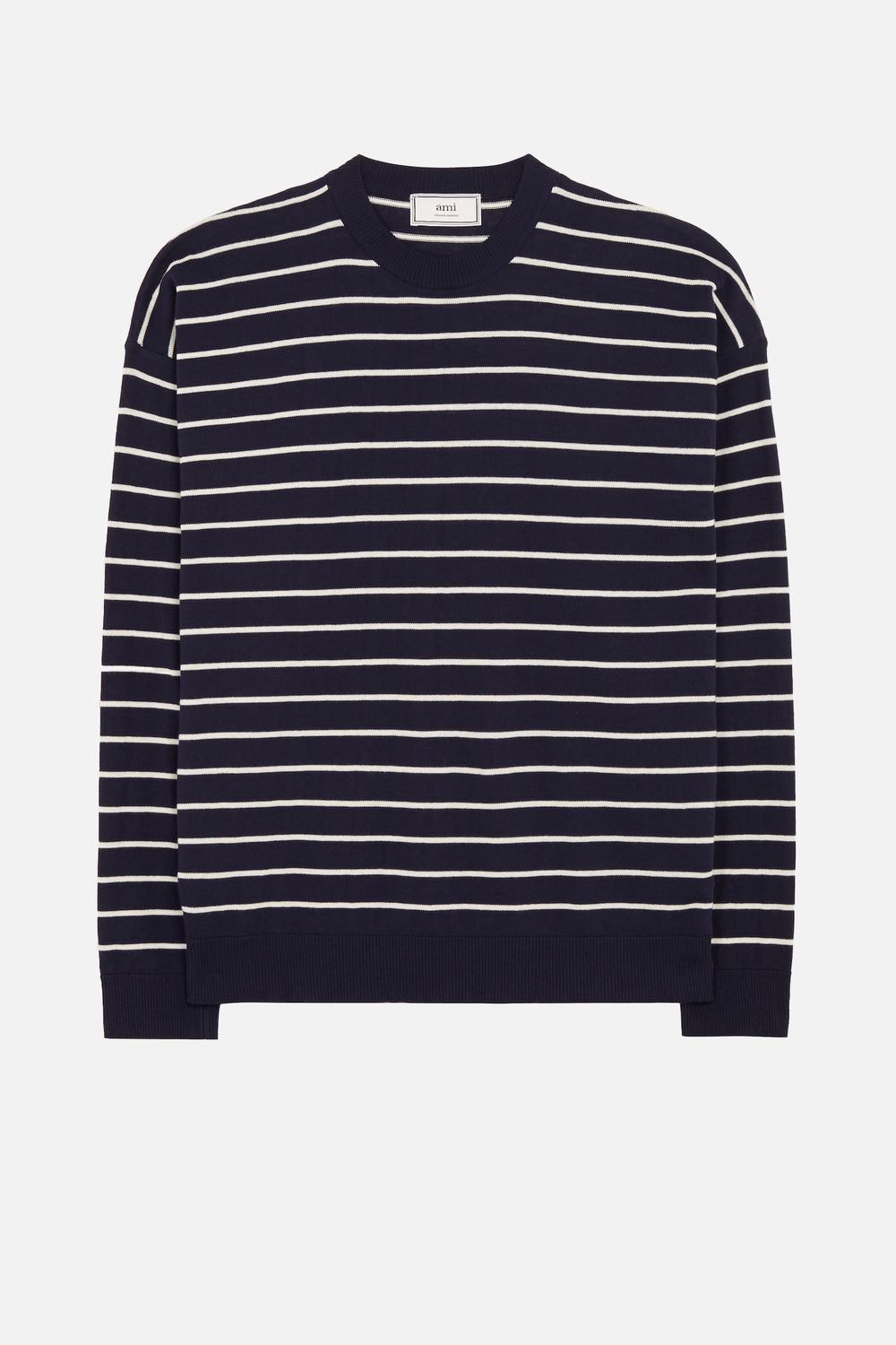 crew neck striped sweater - AMI PARIS OFFICIAL