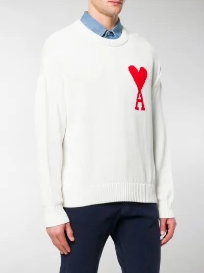 AMI Paris oversized Ami de Coeur crew 