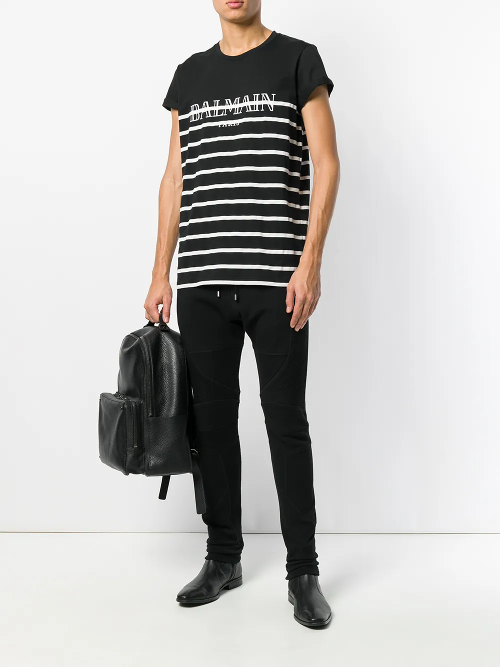 Balmain t-shirt met logoprint Zwart